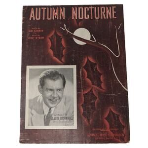 1941 Autumn Nocturne Piano‎ Sheet Music by Josef Myrow Words by Kim Gannon